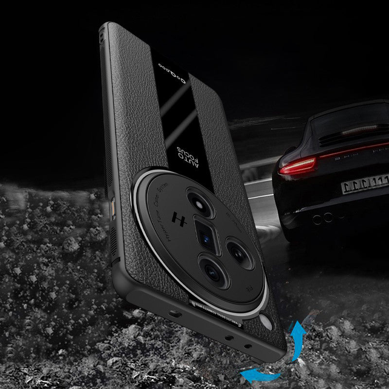 Q.COO For Oppo Find X7 5G Cover PU Leather+TPU+Acrylic Anti-scratch Cell Phone Case Q.COO For Oppo Find X7 5G Cover PU Leather+TPU+Acrylic Anti-scratch Cell Phone Case